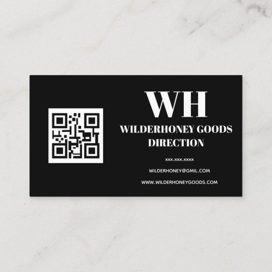 Carte de visite professionnelle grise à monogramme (Dos)