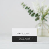 Carte de visite professionnelle grise blanche simp (Debout devant)