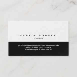 Carte de visite professionnelle grise blanche simp
