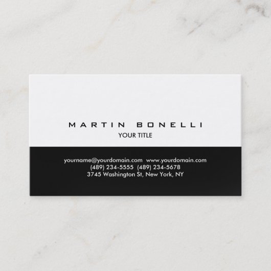 Carte de visite professionnelle grise blanche simp (Devant)