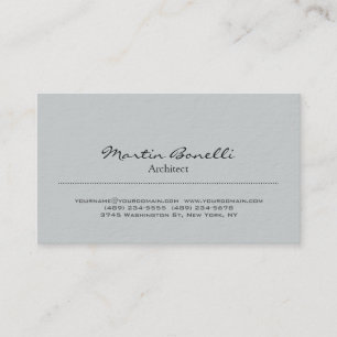 Carte de visite professionnelle grise élégante ult