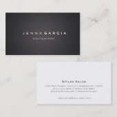 Carte de visite professionnelle grise minimaliste  (Devant / Derrière)
