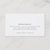 Carte de visite professionnelle grise minimaliste  (Dos)