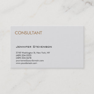 Carte de visite professionnelle grise pour consult