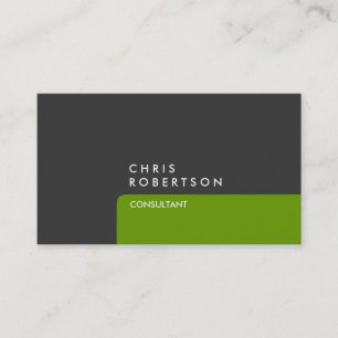 Carte de visite professionnelle grise verte rayée