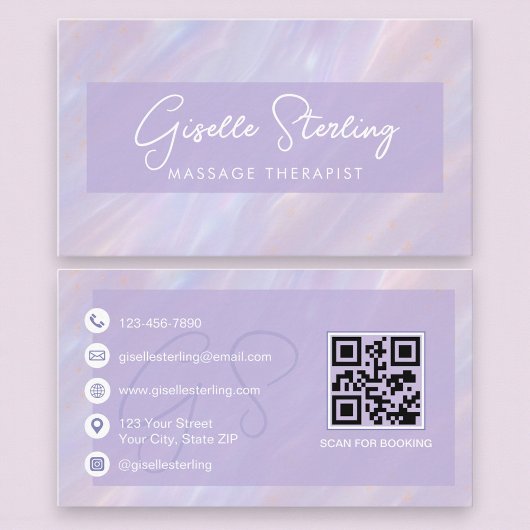 Carte de visite professionnelle holographique Opal