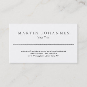 Carte de visite professionnelle incroyable blanche