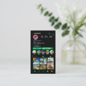 Carte de visite professionnelle Instagram QR Fores (Debout devant)