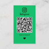 Carte de visite professionnelle Instagram QR Fores (Dos)