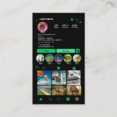 Carte de visite professionnelle Instagram QR Fores (Devant)