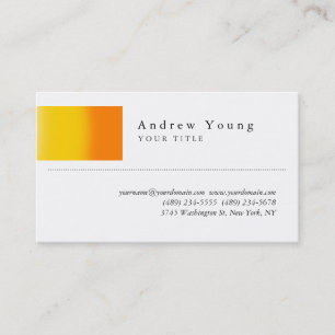 Carte de visite professionnelle jaune clair
