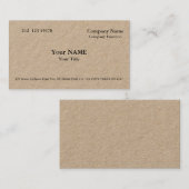 Carte de visite professionnelle Kraft minimaliste  (Devant / Derrière)