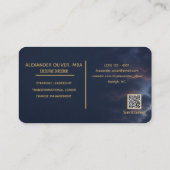Carte de visite professionnelle luxe bleu marine e (Dos)