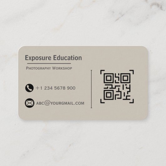 Carte de visite professionnelle marron pour atelie (Dos)