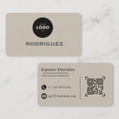 Carte de visite professionnelle marron pour atelie (Devant / Derrière)