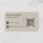 Carte de visite professionnelle marron pour atelie (Dos)