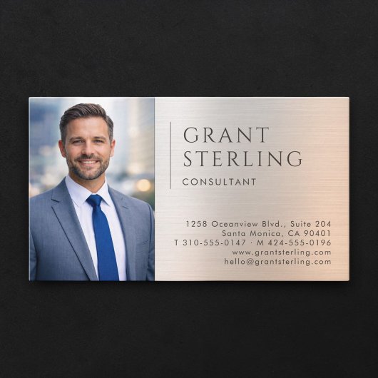 Carte de visite professionnelle métallique