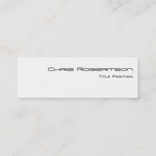 Carte de visite professionnelle mini blanche et no (Devant)