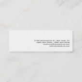 Carte de visite professionnelle mini blanche et no (Dos)
