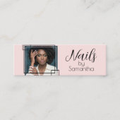 Carte de visite professionnelle mini pour ongles e (Devant)