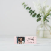 Carte de visite professionnelle mini pour ongles e (Debout devant)