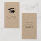 Carte de visite professionnelle Minimal Eyelashes (Devant / Derrière)