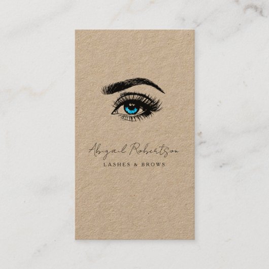 Carte de visite professionnelle Minimal Eyelashes (Devant)
