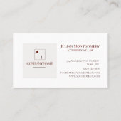 Carte de visite professionnelle minimale (Dos)