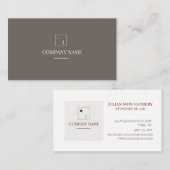 Carte de visite professionnelle minimale (Devant / Derrière)