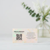 Carte de visite professionnelle minimale en code Q (Debout devant)