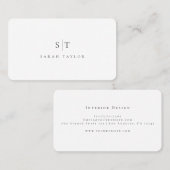Carte de visite professionnelle minimale et propre (Devant / Derrière)