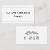 Carte de visite professionnelle minimale et simple (Devant / Derrière)