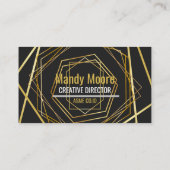 Carte de visite professionnelle minimale luxe noir (Dos)