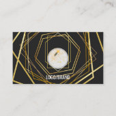 Carte de visite professionnelle minimale luxe noir (Devant)