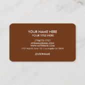 Carte de visite professionnelle minimale moderne (Dos)