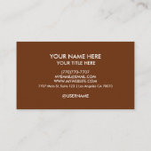 Carte de visite professionnelle minimale moderne (Dos)