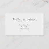 Carte de visite professionnelle minimale noir et b (Dos)