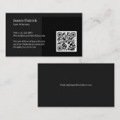 Carte de visite professionnelle minimale QR Code n (Devant / Derrière)