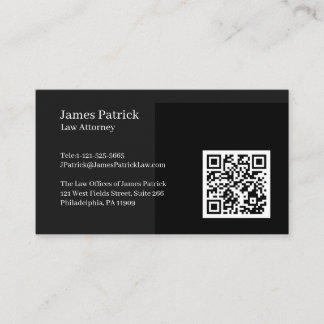 Carte de visite professionnelle minimale QR Code n