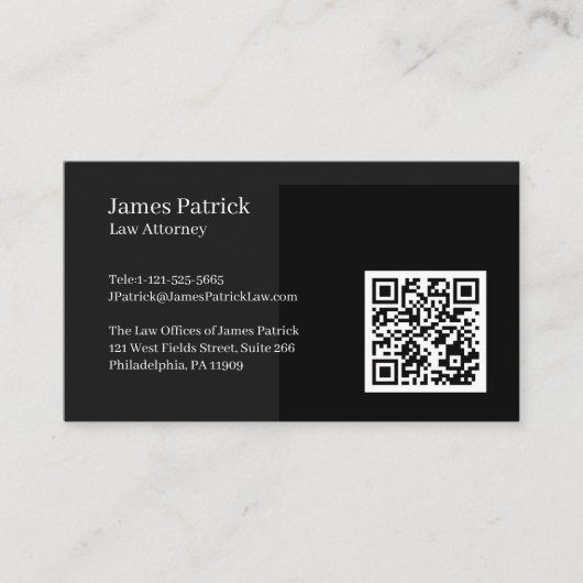 Carte de visite professionnelle minimale QR Code n (Devant)
