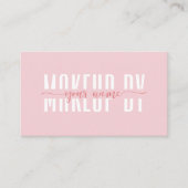 Carte de visite professionnelle minimale rose et b (Devant)