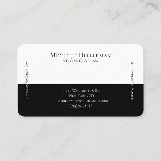 Carte de visite professionnelle minimaliste (Dos)