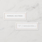 Carte de visite professionnelle - Minimaliste (Devant / Derrière)