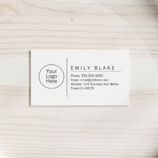 Carte de visite professionnelle minimaliste