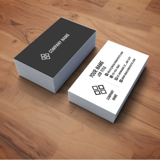 Carte de visite professionnelle minimaliste blanch
