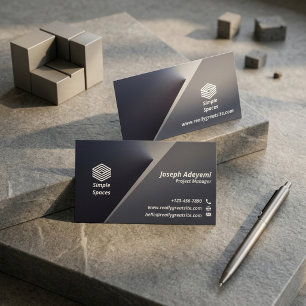 Carte de visite professionnelle minimaliste diagon