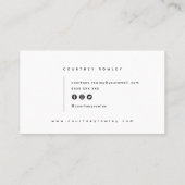 Carte de visite professionnelle minimaliste modern (Dos)