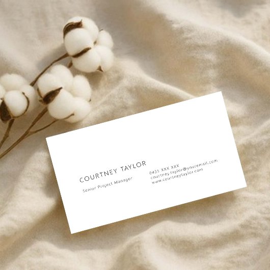 Carte de visite professionnelle minimaliste modern