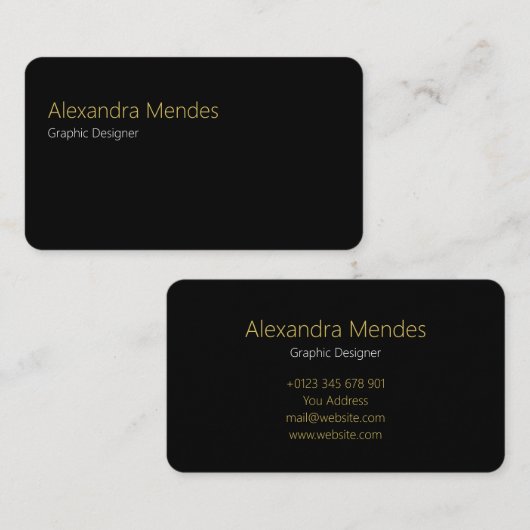 Carte de visite professionnelle minimaliste modern (Devant / Derrière)