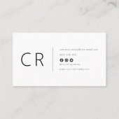 Carte de visite professionnelle minimaliste modern (Dos)